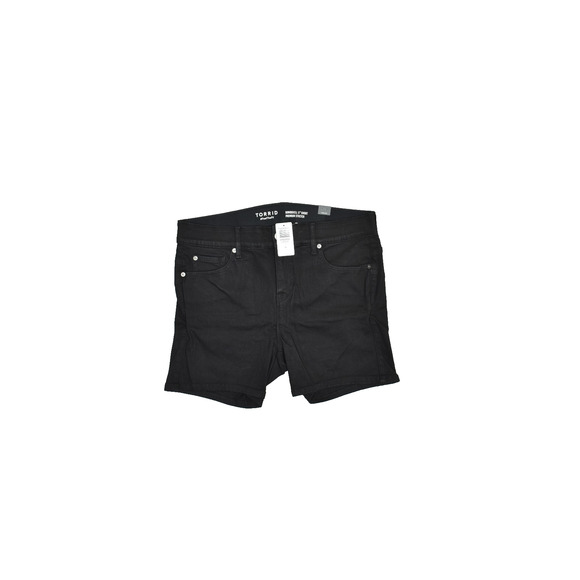 NEW Women's Torrid Size 14 Plus Bombshell 5" Short Premium Street Black Stretch - Picture 1 of 8